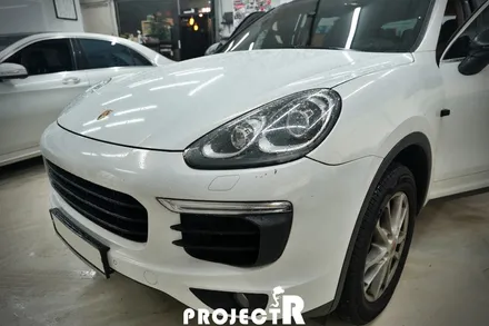 포르쉐 카이엔 전체 랩핑 재시공, 3M 화이트 골드 스파클 자동차 래핑, 부천 프로젝트알 / 부천 원미구 상동