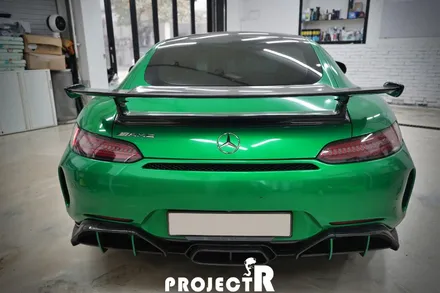 벤츠 AMG GT 전체 랩핑 재시공, 에이버리 유광 화이트펄 / 부천 프로젝트알 / 부천 원미구 상동