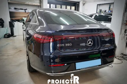 벤츠 EQS 350 투톤 전체 랩핑, 에이버리 유광 버건디 + 샌드 스파클 메탈릭 시공 / 부천 프로젝트알 / 부천 원미구 상동