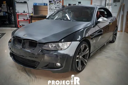 BMW 3시리즈 컨버터블 전체랩핑, 에이버리 사틴 바솔트 메탈릭 시공 in 부천랩핑 프로젝트알 / 부천 원미구 상동