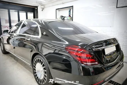 벤츠 S560 마이바흐 투톤 랩핑, 3M 유광 골드 메탈릭 시공, 부천랩핑 프로젝트알 / 부천 원미구 상동