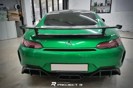 벤츠 AMG GT 에이버리 유광 화이트펄 전체 랩핑 시공, 부천 자동차랩핑 프로젝트알 / 부천 원미구 상동