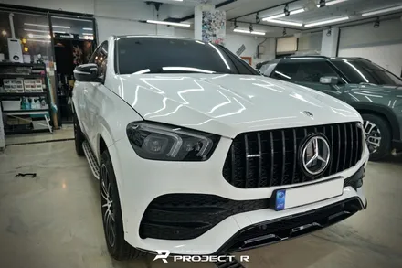 벤츠 GLE 400d 투톤랩핑, 상판 3M2080 유광블랙 부분 랩핑 시공, 부천 프로젝트알 / 부천 원미구 상동