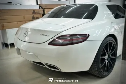벤츠 SLS63 AMG 매트 그레이 알루미늄 메탈릭 전체랩핑, 실내 카본 랩핑, 부천 프로젝트R / 부천 원미구 상동