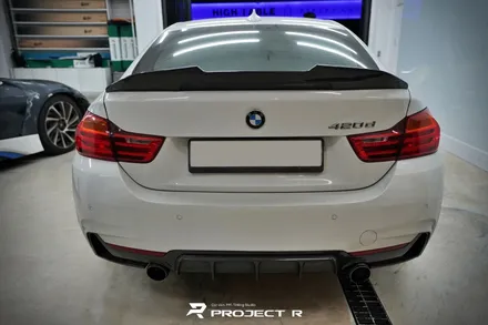 BMW 4시리즈 420d 에이버리 사틴 바솔트 메탈릭 전체 랩핑 시공, 부천 상동 프로젝트알 / 부천 원미구 상동