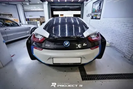 BMW i8 에이버리 사틴블랙 전체랩핑 시공, 부천 자동차랩핑 프로젝트알 / 부천 원미구 상동