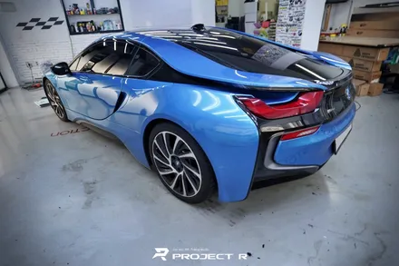 BMW i8 에이버리 유광 화이트펄 전체 랩핑, 부천 자동차랩핑 프로젝트알 / 부천 원미구 상동