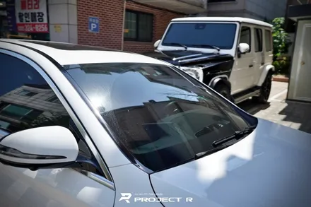 벤츠 E클래스 E300 글라스틴스 선셋 썬팅, 울트라핏 블랙PPF 루프스킨 시공 in 프로젝트알 / 부천 원미구 상동