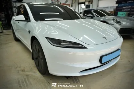 테슬라 모델3 하이랜드 전체 랩핑, 3M 사틴블랙 시공, 부천 자동차래핑 전문 프로젝트알 / 부천 원미구 상동