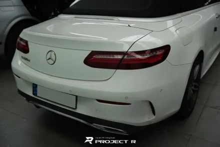 벤츠 E클래스 E450 카브리올레 전체 랩핑, 3M 사틴 다크그레이 시공, 부천 프로젝트알 / 부천 원미구 상동