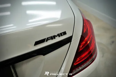 벤츠 S63 AMG 에이버리 유광 화이트펄 전체 랩핑, 부천 자동차랩핑 프로젝트알 / 부천 원미구 상동