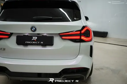 BMW iX3 전체 랩핑 비닐프로그 고광택 글로시 화이트 퍼플 시공 / 프로젝트알 / 부천 원미구 상동