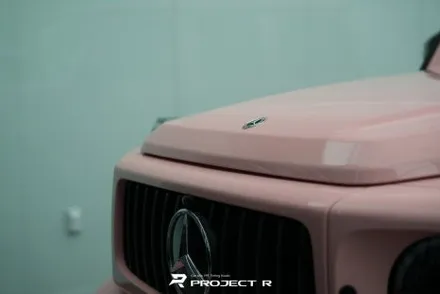 벤츠 지바겐 G63 AMG 부천 고광택 전체 랩핑, 비닐프로그 루즈 핑크 재시공 / 부천 원미구 상동