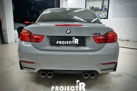 BMW M4 컨버터블 3M2080 유광 스톰 그레이 전체랩핑, 크롬죽이기 시공 / 부천랩핑 프로젝트알 / 부천 원미구 상동