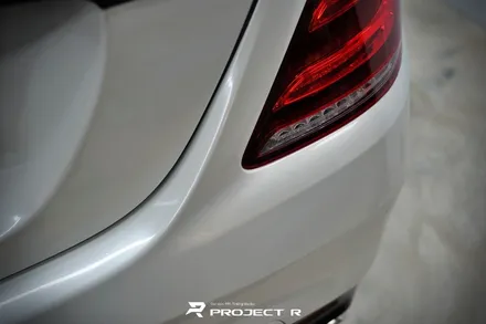 벤츠 S63 AMG 에이버리 유광 화이트펄 전체 랩핑, 부천 자동차랩핑 프로젝트알 / 부천 원미구 상동