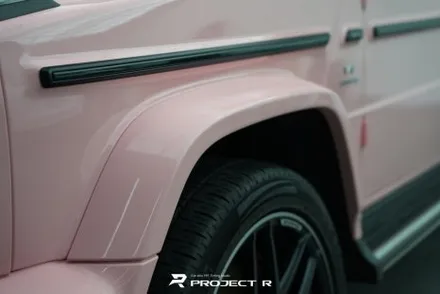 벤츠 지바겐 G63 AMG 부천 고광택 전체 랩핑, 비닐프로그 루즈 핑크 재시공 / 부천 원미구 상동
