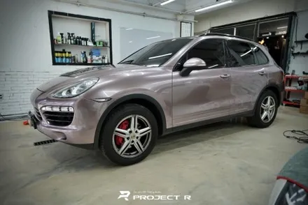 포르쉐 카이엔 전체랩핑, 비닐프로그 유광 프로즌베리 자동차래핑 in 부천 프로젝트알 / 부천 원미구 상동