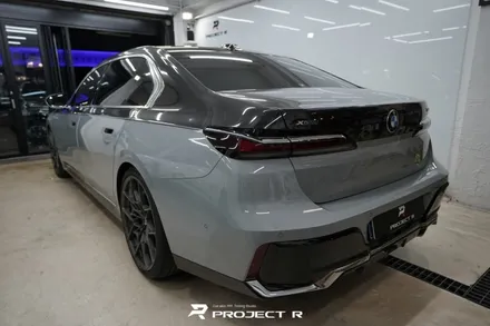 부천 BMW 7시리즈 740i 듀오톤 랩핑, 상단 울트라핏 카본 PPF 시공, 프로젝트알 / 부천 원미구 상동