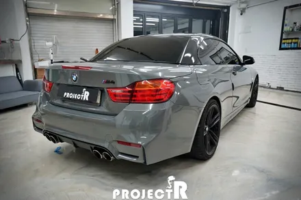 BMW M4 컨버터블 에이버리 락그레이 전체 랩핑, 인천 자동차 래핑 전문점 프로젝트알 / 부천 원미구 상동