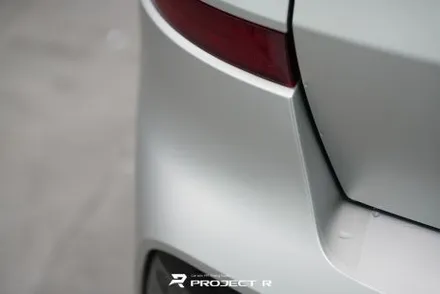 부천 랩핑, BMW X7 사고수리 후 부분 랩핑 재시공, 에이버리 사틴 실버메탈릭 / 부천 원미구 상동