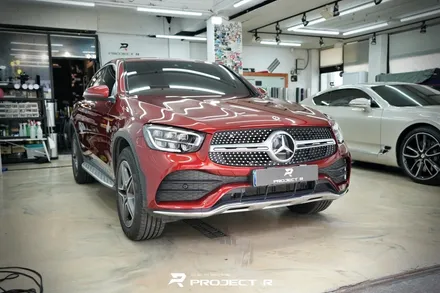 벤츠 GLC 300e 쿠페 전체 랩핑, 비닐프로그 고광택 루퍼스 레드, 부천랩핑 프로젝트알 / 부천 원미구 상동