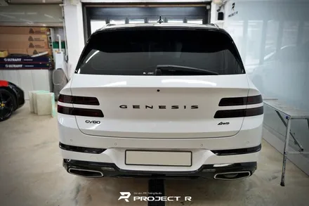 제네시스 GV80 크롬죽이기, 그릴도색 라이트필름 루프스킨 블랙PPF 시공, 프로젝트R / 부천 원미구 상동