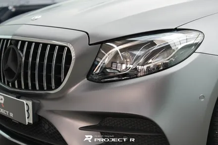 벤츠 E클래스 E450 카브리올레 전체 랩핑, 3M 사틴 다크그레이 시공, 부천 프로젝트알 / 부천 원미구 상동