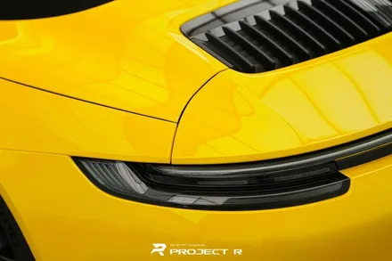 포르쉐 992 비닐프로그 레이싱 옐로우 전체 랩핑(911 카레라4 GTS), 부천 포르쉐 랩핑 전문 프로젝트알 / 부천 원미구 상동