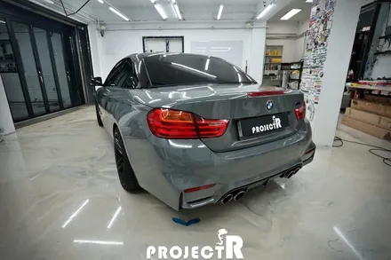 BMW M4 컨버터블 에이버리 락그레이 전체 랩핑, 인천 자동차 래핑 전문점 프로젝트알 / 부천 원미구 상동