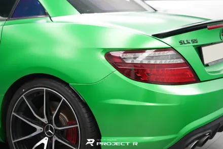 벤츠 SLK55 AMG 전체 랩핑, 오토벨벳 사틴 그린헬 시공, 부천 자동차랩핑 프로젝트R / 부천 원미구 상동