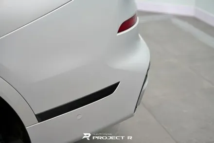 부천 랩핑, BMW X7 사고수리 후 부분 랩핑 재시공, 에이버리 사틴 실버메탈릭 / 부천 원미구 상동