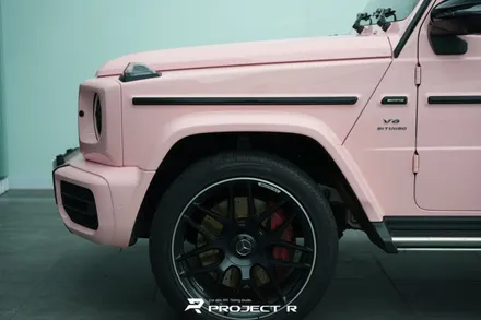 벤츠 지바겐 G63 AMG 부천 고광택 전체 랩핑, 비닐프로그 루즈 핑크 재시공 / 부천 원미구 상동
