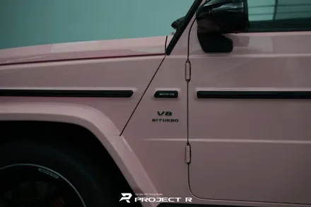 벤츠 지바겐 G63 AMG 부천 고광택 전체 랩핑, 비닐프로그 루즈 핑크 재시공 / 부천 원미구 상동