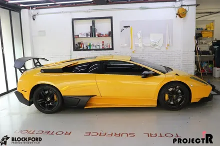 람보르기니 무르시엘라고 전체랩핑 3m1080 matte yellow 프로젝트알에서 시공받다 / 부천 원미구 상동