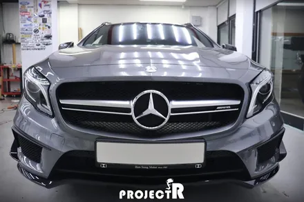 벤츠 GLA45 AMG 에이버리 유광 레드 포인트 그릴 랩핑 by 부천 프로젝트R / 부천 원미구 상동