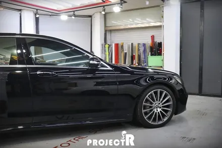 벤츠 S클래스 S450 3M1080 화이트골드 스파클 전체 랩핑 by 부천상동 썬팅 전문 프로젝트R / 부천 원미구 상동
