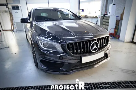 벤츠 CLA45 AMG 전체 랩핑, 에이버리 사틴 호프그린 자동차 래핑 by 프로젝트R / 부천 원미구 상동