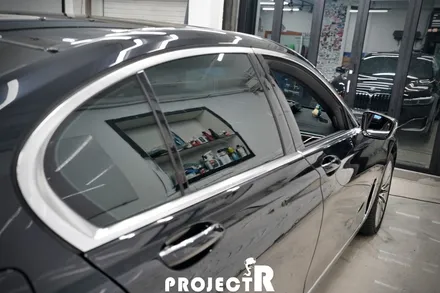 BMW 7시리즈 부분 랩핑, 그릴 및 라인 몰딩 크롬 죽이기 by 인천부평 자동차 래핑 전문 프로젝트알 / 부천 원미구 상동