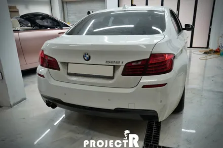 BMW 5시리즈 528i 에이버리 사틴그레이 전체 랩핑, 부천 자동차 래핑 전문 프로젝트R / 부천 원미구 상동