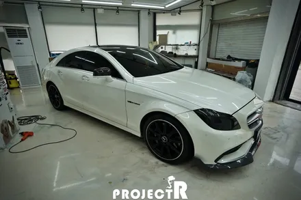 벤츠 CLS클래스 열차단 썬팅, CLS63 AMG 글라스틴트 선셋 윈도 틴팅 재시공기 by 부천 상동 썬팅 전문점 프로젝트알 / 부천 원미구 상동