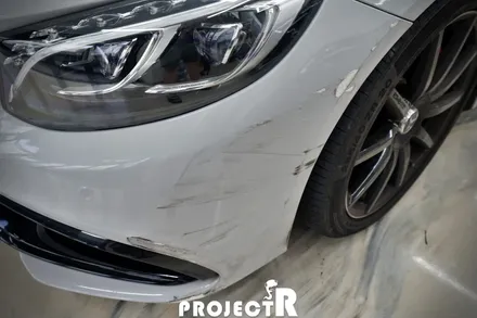 부천 랩핑, 벤츠 S클래스 사고 부분 랩핑, S63 AMG 에이버리 그레이 자동차 래핑 시공기 by 프로젝트R / 부천 원미구 상동