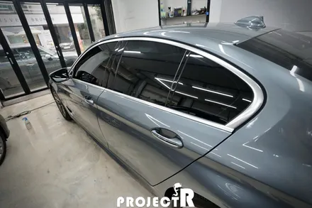 BMW 5시리즈 열차단 썬팅, 520d 글라스틴트 선셋 윈도 틴팅 재시공기 by 부천썬팅 프로젝트알 / 부천 원미구 상동