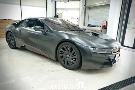 BMW i8 전체 랩핑, 에이버리 슈프림 유광 라임 그린 자동차 래핑 by 부천 상동 프로젝트알 / 부천 원미구 상동