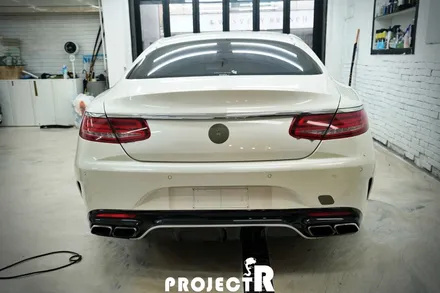 벤츠 S63 AMG 쿠페 전체 랩핑, 에이버리 슈프림 무광 건메탈 메탈릭 by 부천 자동차 래핑 프로젝트알 / 부천 원미구 상동