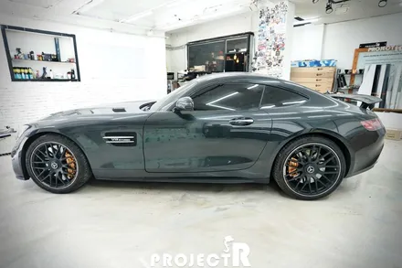 부천 랩핑 프로젝트알, 벤츠 AMG GT 에이버리 사틴 화이트 펄 전체 랩핑 / 부천 원미구 상동