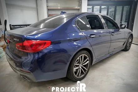 BMW 5시리즈 전체 랩핑, 520d 에이버리 락그레이 시멘트 랩핑, 부천 자동차래핑 프로젝트알 / 부천 원미구 상동