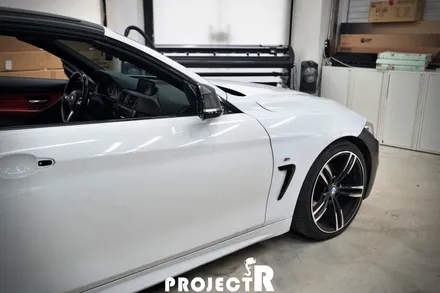 BMW 4시리즈 컨버터블 전체 랩핑, 에이버리 유광 블랙 시공 / 부천랩핑 프로젝트R / 부천 원미구 상동