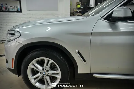 BMW X3 전체 랩핑, 에이버리 유광 그레이 크레용 색상 자동차랩핑, 부천 프로젝트알 / 부천 원미구 상동