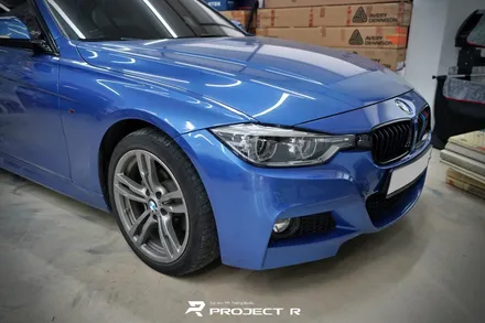 BMW 3시리즈 전체 랩핑, 에이버리 유광 화이트 시공, 부천 자동차랩핑 전문 프로젝트알 / 부천 원미구 상동