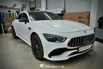 벤츠 AMG GT43 루프스킨 크롬죽이기 부분 포인트 랩핑, 부천 자동차랩핑 전문 프로젝트R / 부천 원미구 상동